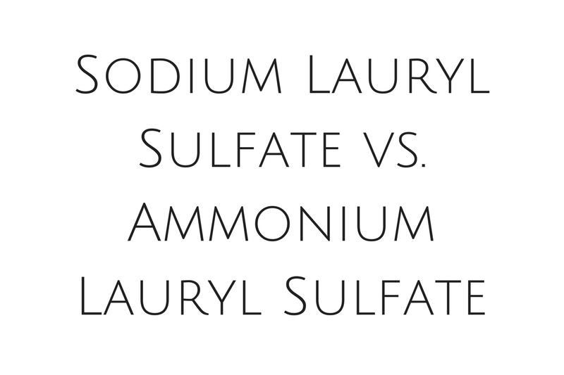 Sodium Lauryl Sulfate vs. Ammonium Lauryl Sulfate