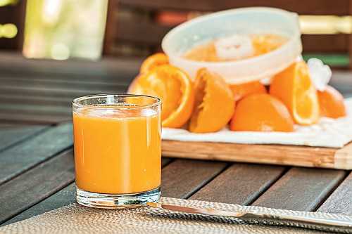 Homemade orange juice