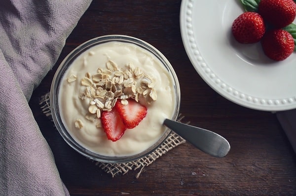 Yoghurt in glass