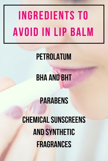 Ingredients to avoid in lip balm