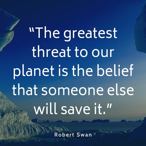 Pollution quote Robert Swan