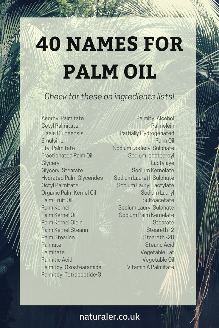 40 names for palm oil 