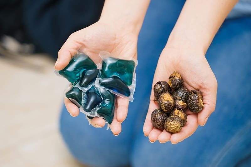 Laundry pods and soap nuts