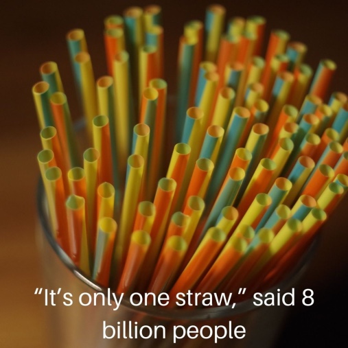 “It’s only one straw,” said 8 billion people.