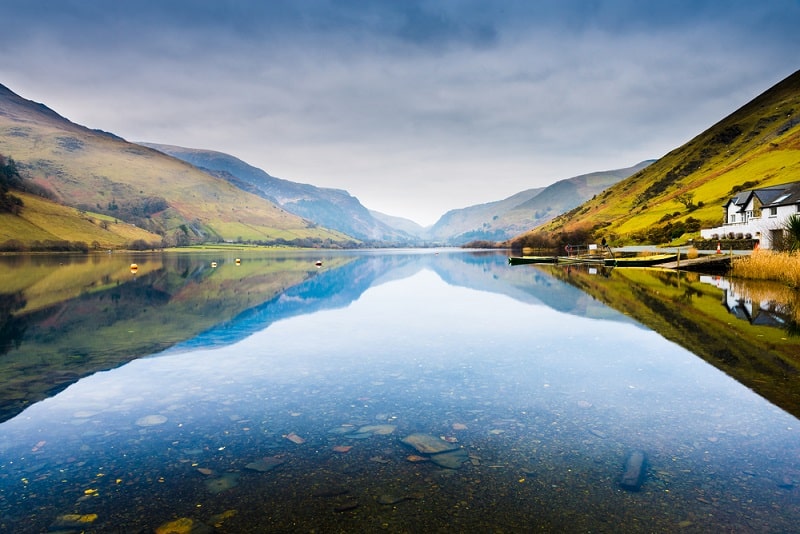 Lake in Snowdonia National Park North Wales