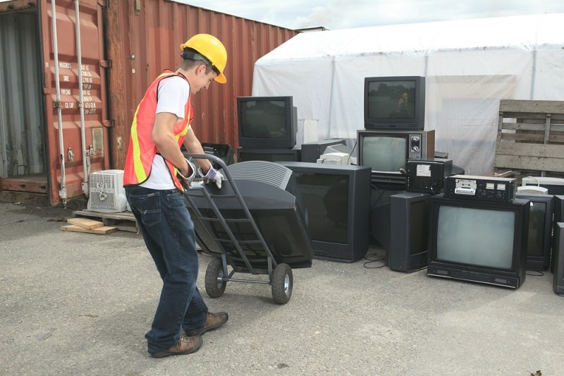 TVs at recycling centre