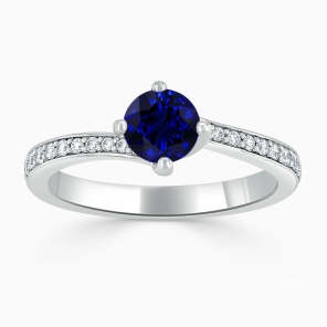 Lab Grown Sapphire Ring by Stone Lab
