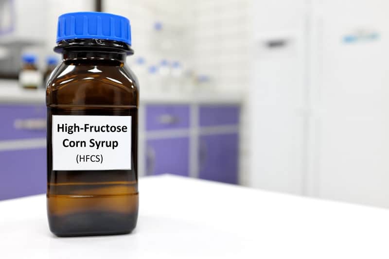 High-Fructose Corn Syrup in jar