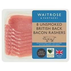 Waitrose Made Without Nitrite Unsmoked Back Bacon